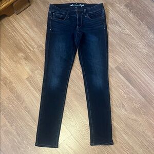 American Eagle Outfitters Women's Deep Indigo Skinny Jeans size 6